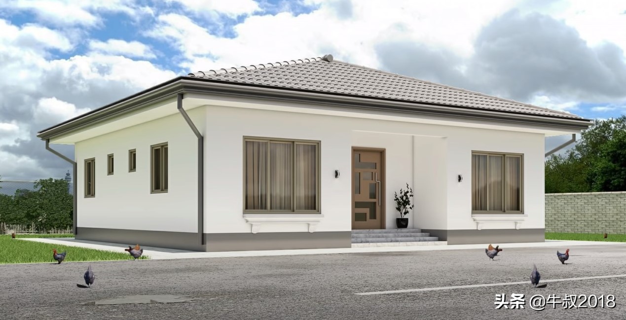 一层农村自建房小户型平面设计图,农村自建一层小户型平房设计图