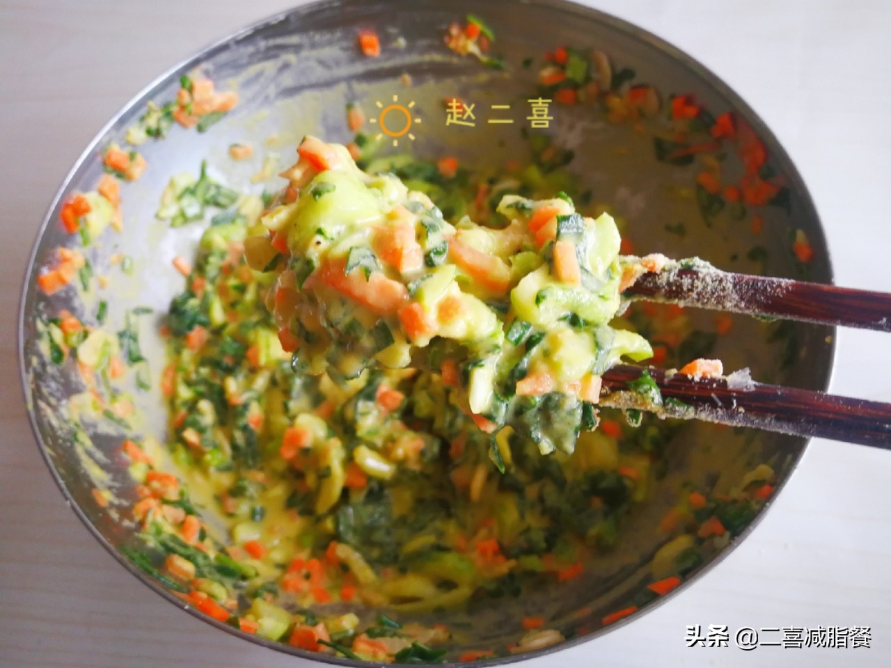 玉米面蔬菜杂粮饼，厨房小白的减脂主食，早餐晚餐都可以