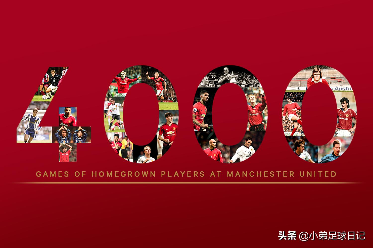 长文：放眼欧洲足坛，只有曼联做到了连续4000场比赛派上青训球员