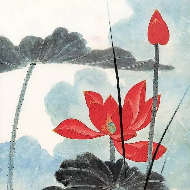 张大千泼墨彩荷1981,张大千画荷用什么技法