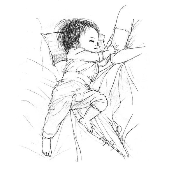 「可还记得」木朵儿爸爸给女儿画过的百睡图