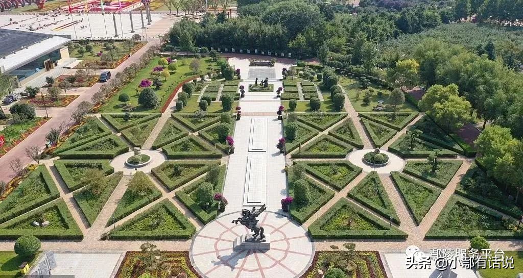 鄢陵花博园导览图,航拍鄢陵县唐韵樱花园