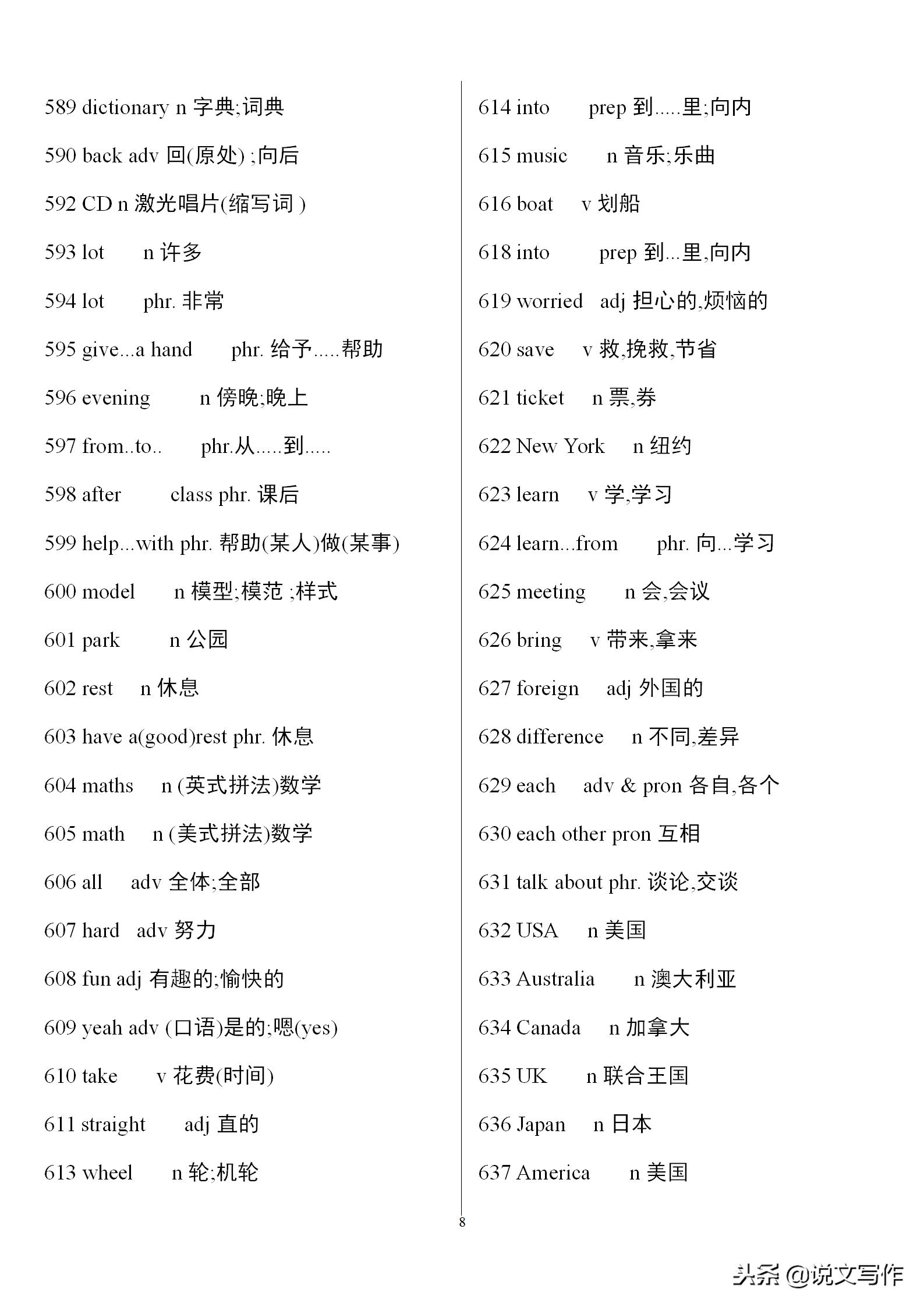 初三英语中考单词必备,中考英语人教版必备单词卡片