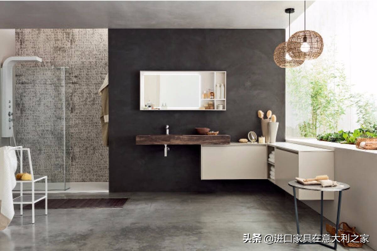 轻奢风浴室柜陶瓷高级感,原木风陶瓷一体浴室柜