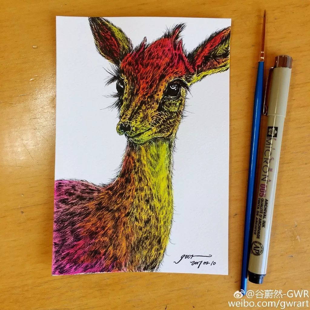 简单针管笔手绘花,简单易学针管笔手绘