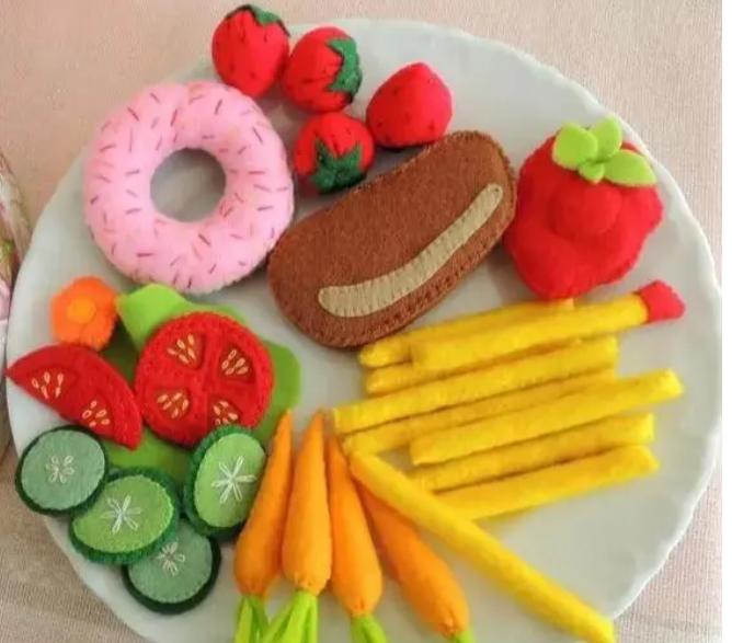 不织布幼儿手工蔬菜,不织布幼儿手工图片