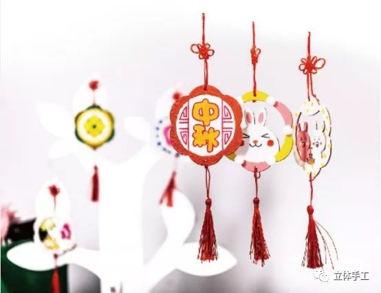 中秋节兔子手工盘子,中秋节创意手工月亮兔子详细教程