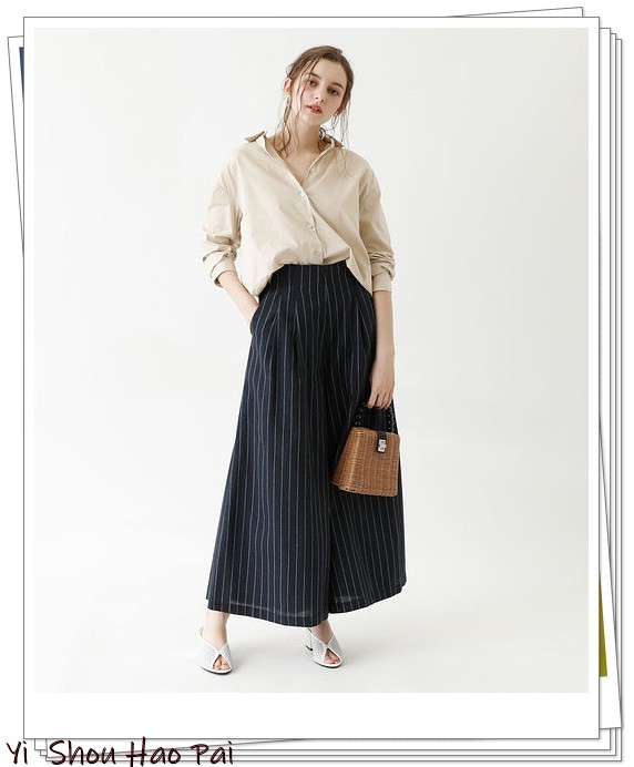 亚麻垂感裤搭配,杏色阔腿亚麻裤的搭配