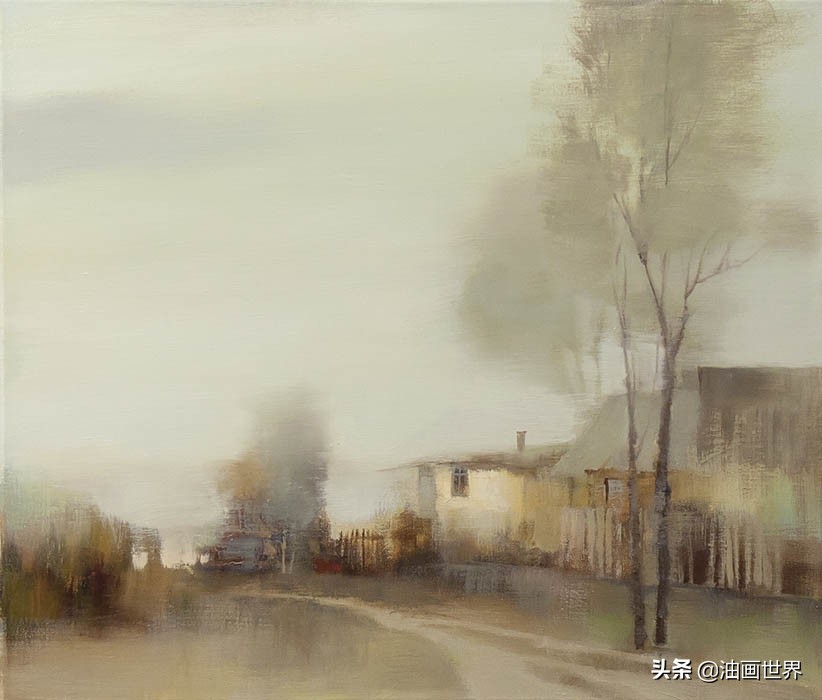 波澜壮阔雄壮唯美的风景油画,笔触风景画