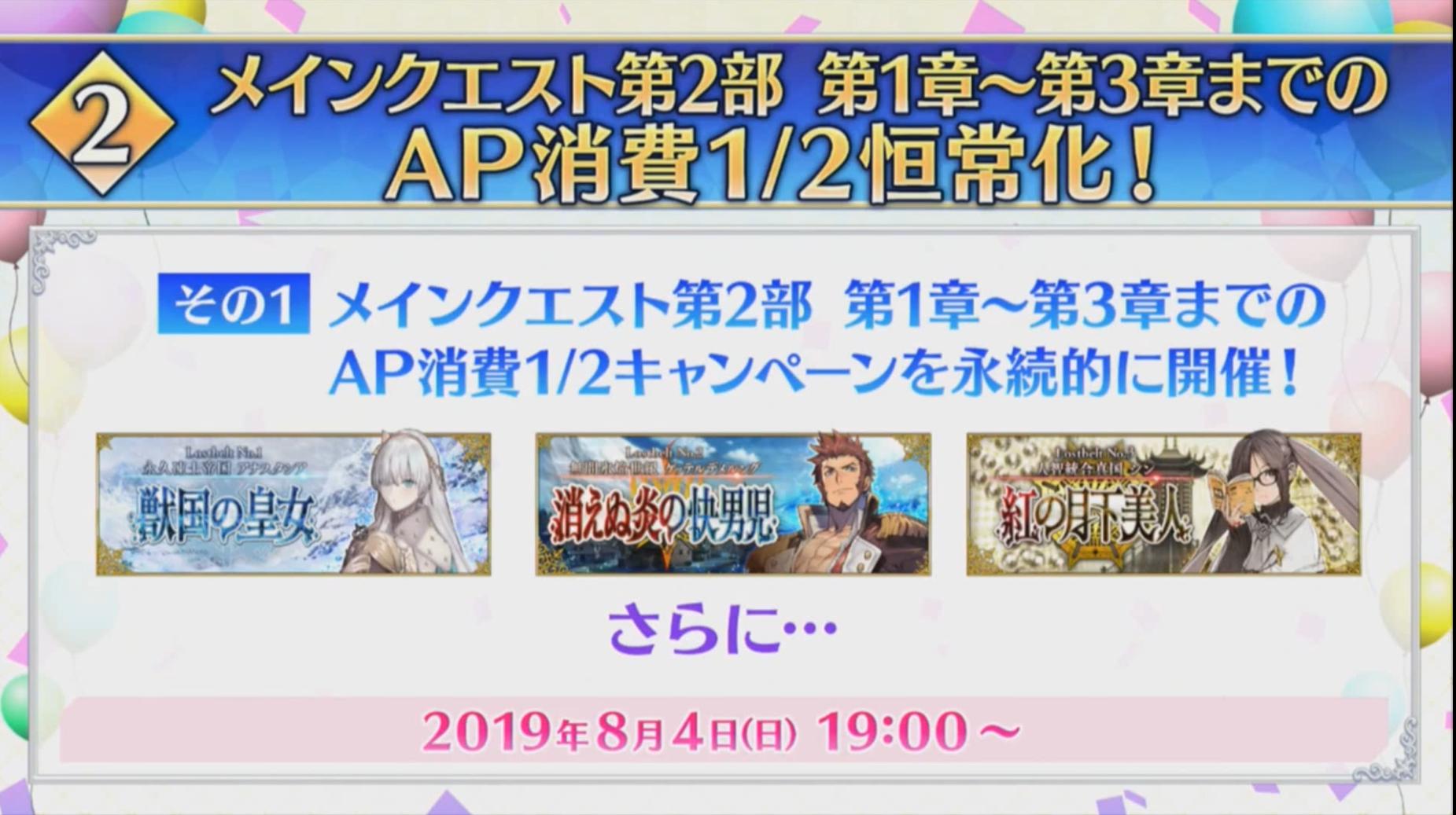 FGO4周年情报汇总：十连抽11次，每人一次的无消耗直接最终再临