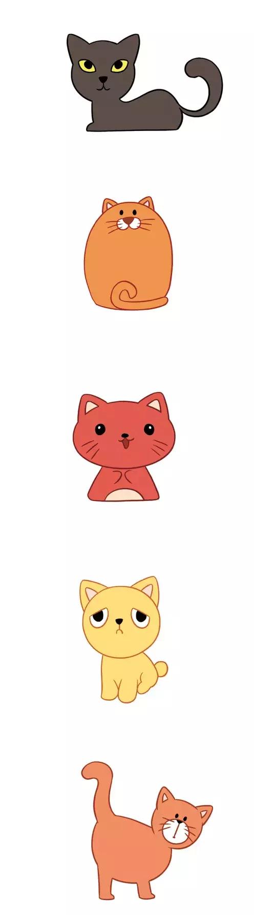 简笔画小动物100种可爱皮卡丘,简笔画小动物100种可爱表情包