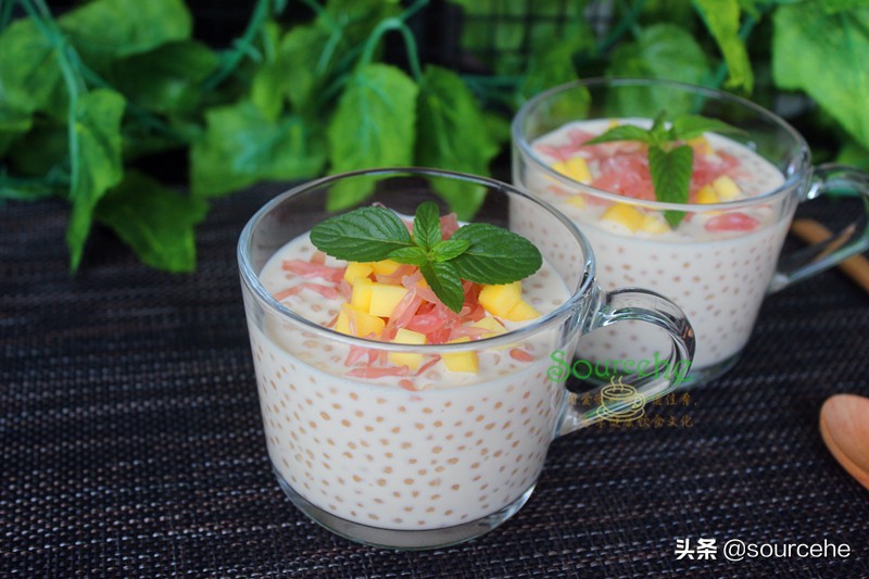 港式甜品杨枝甘露做法,夏季最in的甜品杨枝甘露