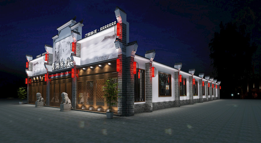 酒店门头门脸设计效果图,门面门头设计效果图大全