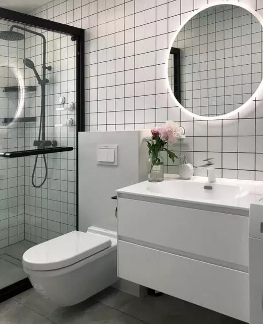 卫生间灰色地砖配什么颜色的墙砖,卫生间灰色墙砖配什么颜色美缝