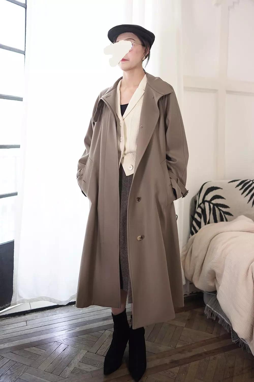 深卡其色大衣内搭什么颜色毛衣,格子大衣内搭什么颜色的毛衣好