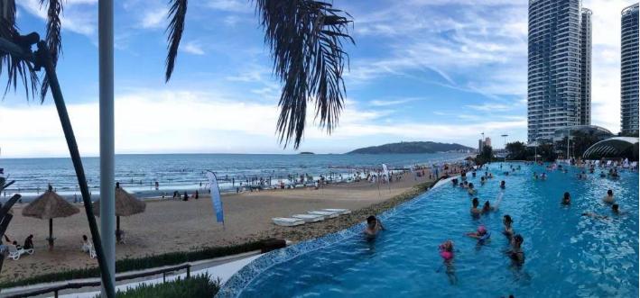 惠州离海超近的5星酒店!正海景+2人自助早晚+私家沙滩+无边泳池