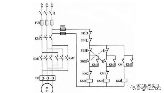 电机正反转电路图原理讲解,旋转室外天线电机正反转原理