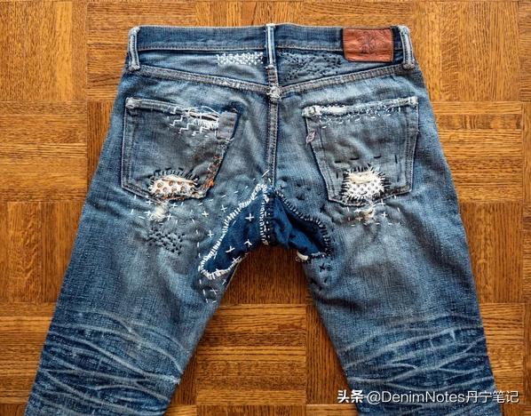 简单的缝纫加工活,破旧牛仔裤修补