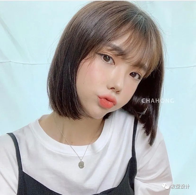 八大网红刘海短发,无刘海短发发型女