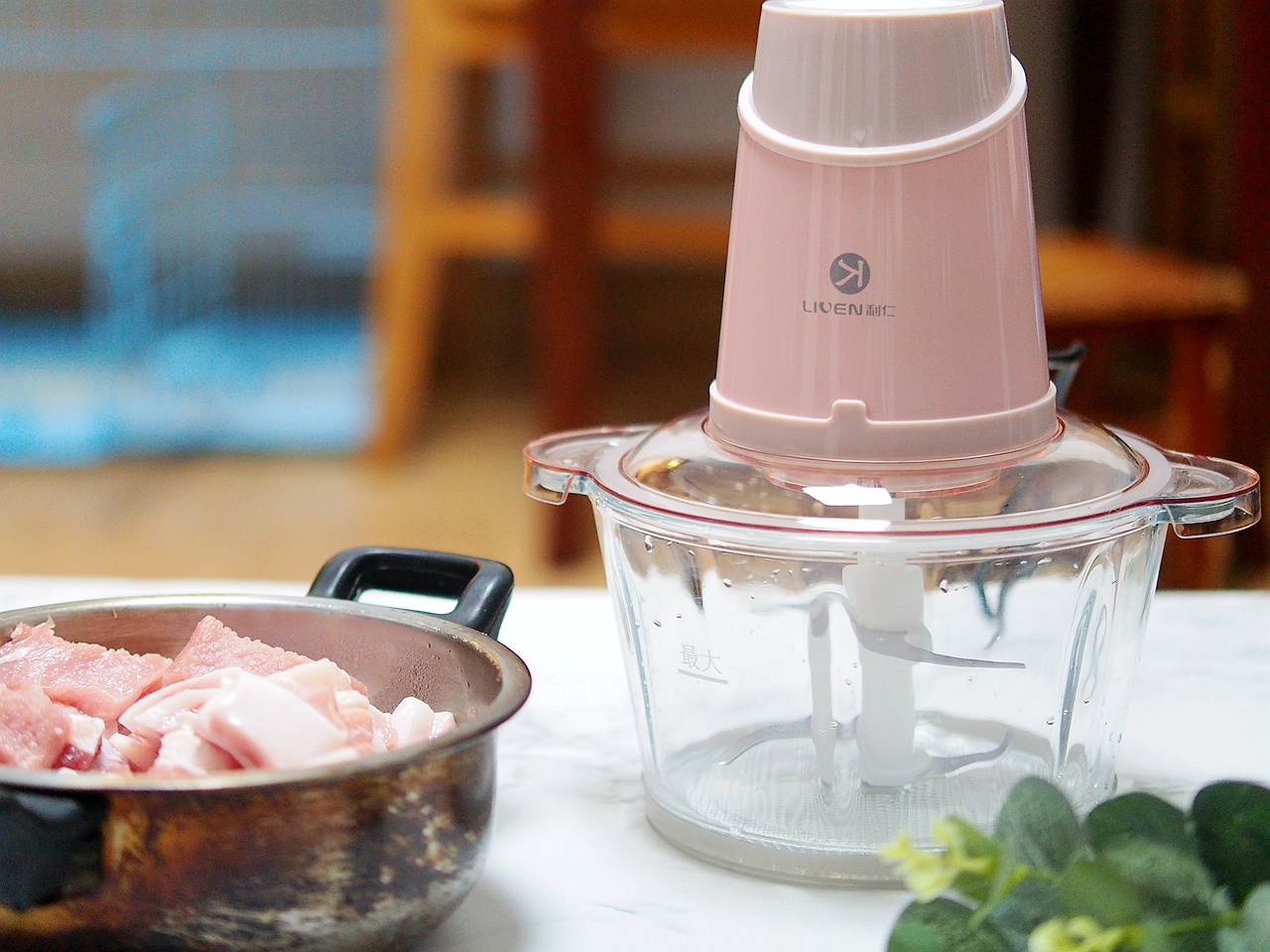 大功率家用饺子馅绞肉机,绞肉机小型家庭厨房必备