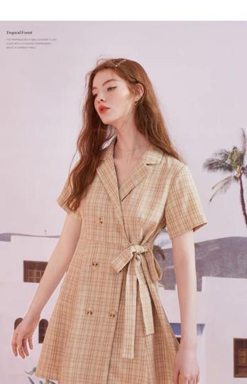 气质系带连衣裙,气质系带收腰连衣裙