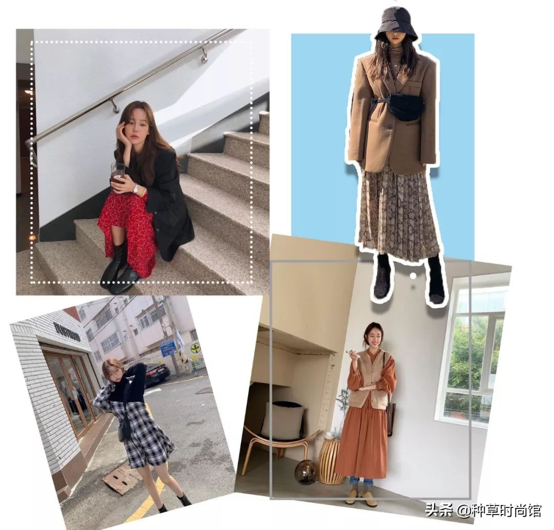 秋冬连衣裙长袖长款过膝修身气质,30套连衣裙搭配图