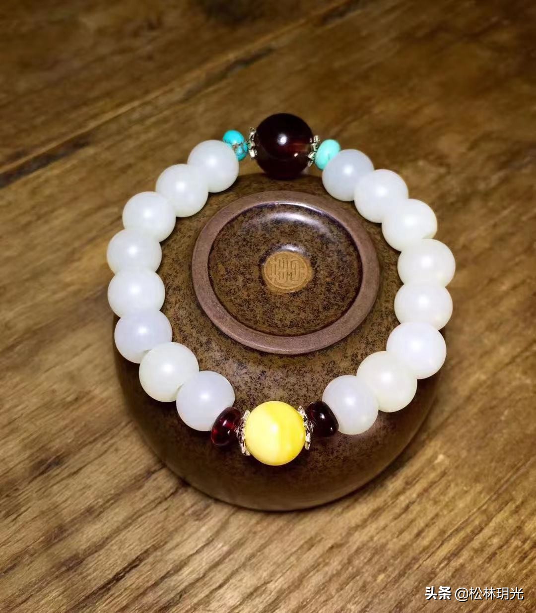 算盘珠手串可以配直切珠吗,足金算盘珠配直切珠