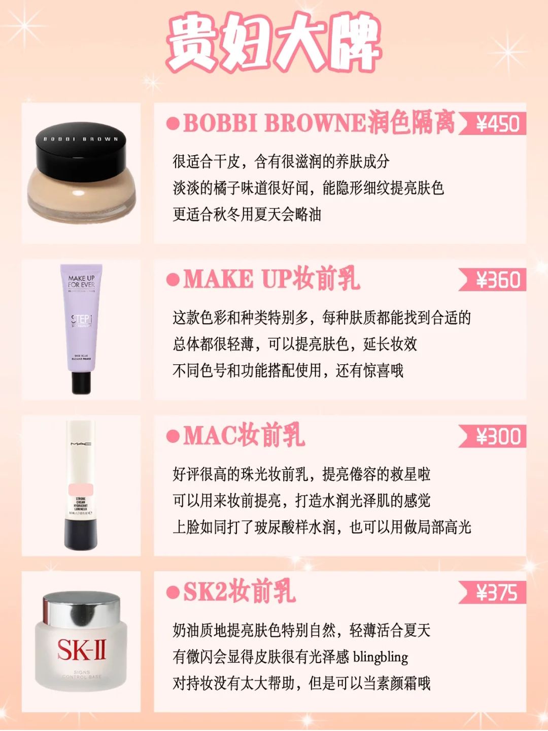 32款隔离霜妆前乳测评功课大合集!适合自己的才是Zui好的