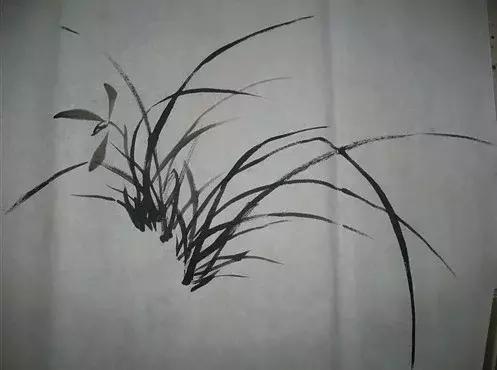 国画兰花条屏画法想学吗,石头与兰花的国画画法