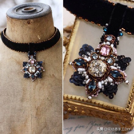 珠绣刺绣图案,像十字绣一样的珠绣