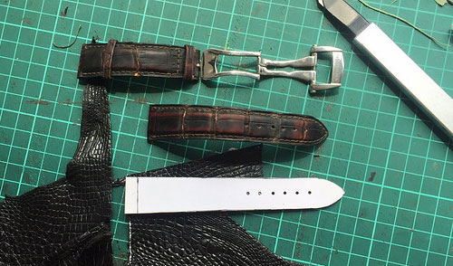 匡乐分享垫片起鼓技巧，鳄鱼皮表带的制作技巧