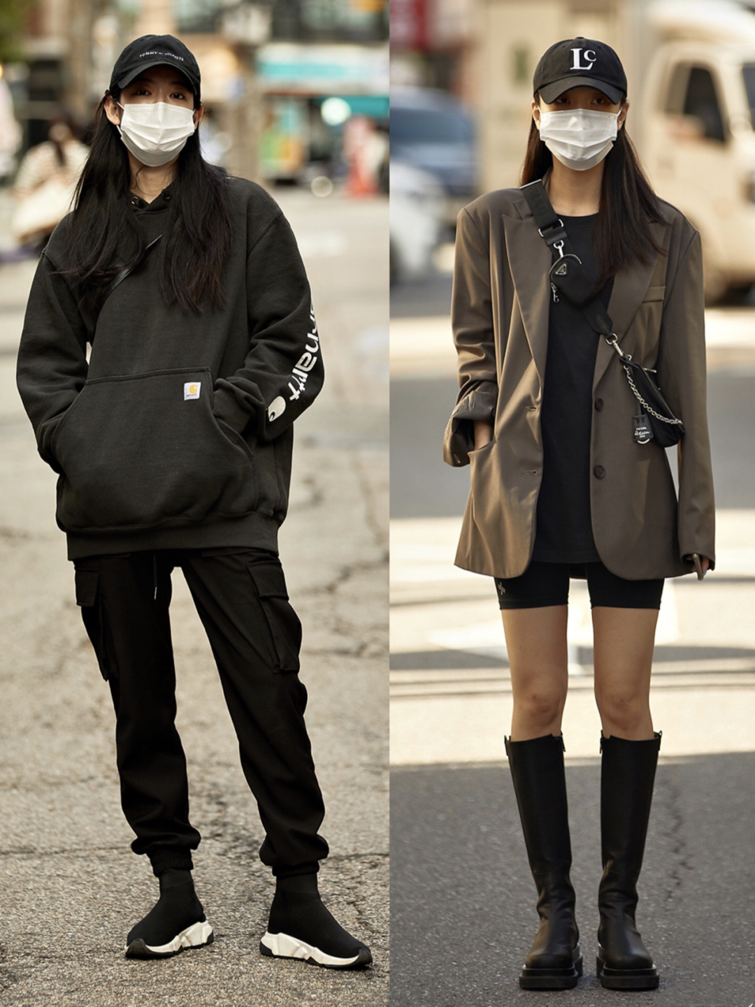 韩国女生的秋季时髦穿搭示范,韩国女生简单穿搭