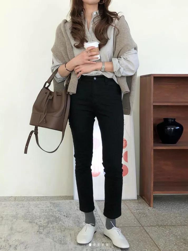27套舒适又时髦的换季穿搭,韩国博主穿搭高级秋冬搭配