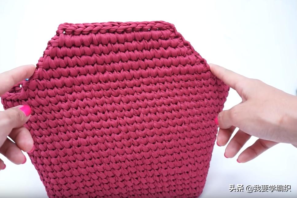 简单大方钩编单肩包图解,简单勾织小包包方法