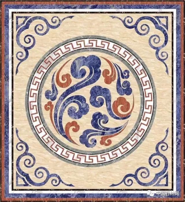 卫生间花洒水刀拼花效果图,水刀拼花图案效果图