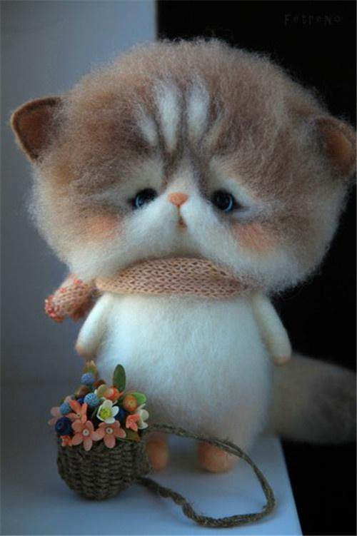 羊毛毡戳戳乐可爱萌物,羊毛毡可爱宠物教程