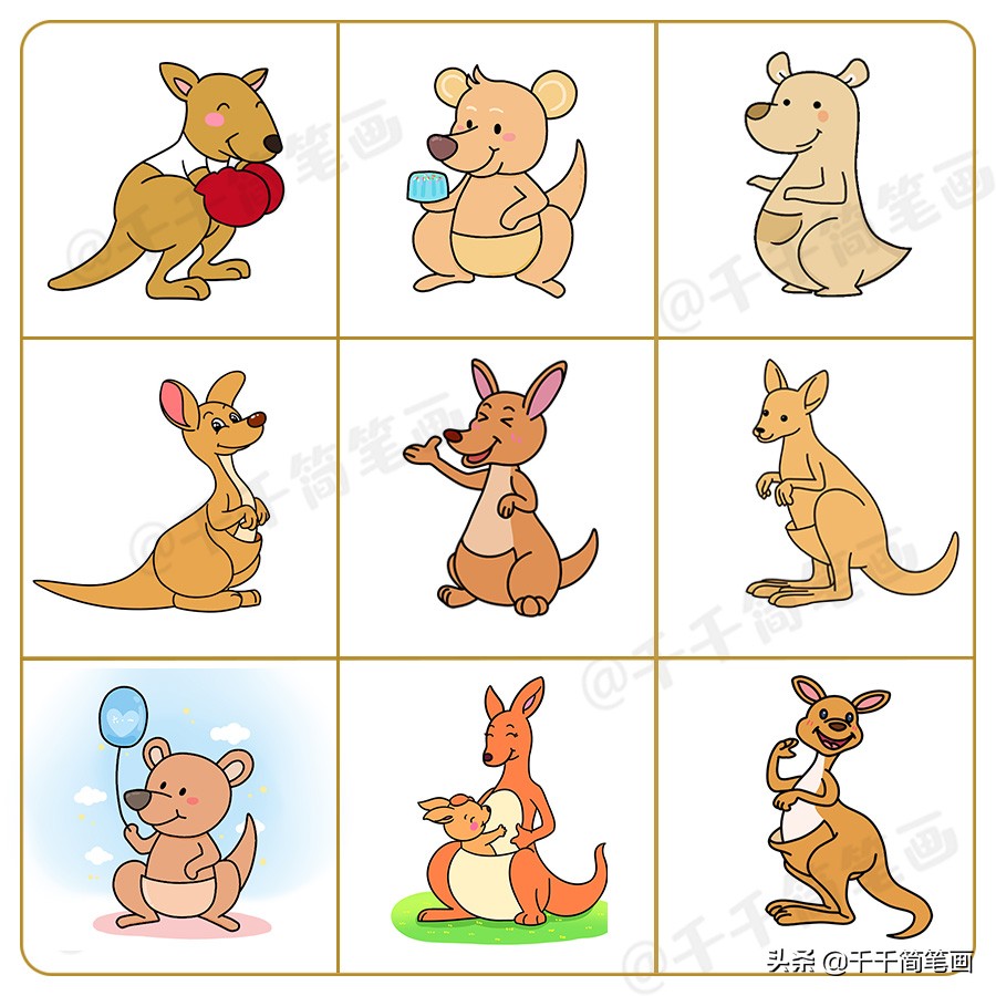 6-12岁儿童绘画简笔画小动物,用123456画小动物的简笔画