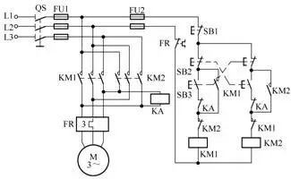 低压电工实操电动机正反转电路图,电工电动机启停点动电路图