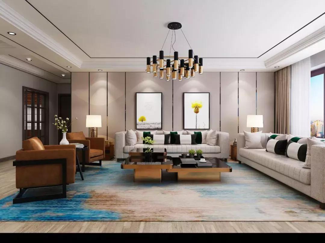 天山熙湖洋房装修美式风格,天山熙湖147平洋房中式装修