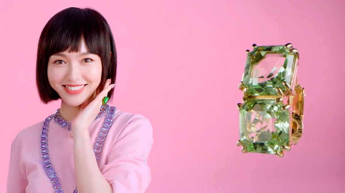 施华洛世奇millenia耳饰,施华洛世奇millenia方糖项链玫瑰金