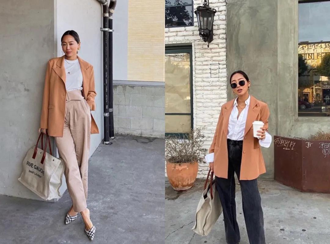 一套西装又正式又休闲,30-35岁女性春季穿搭西装