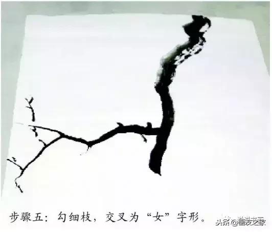 董寿平国画梅花老树干的画法,国画梅花花瓣的画法视频教程