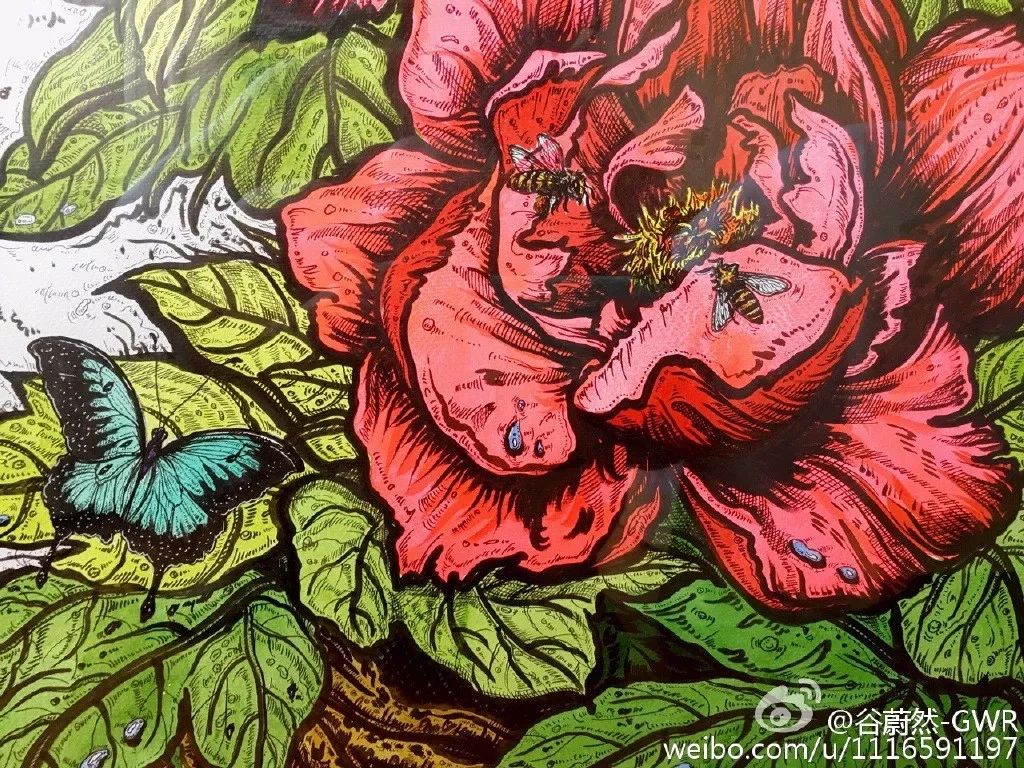 简单针管笔手绘花,简单易学针管笔手绘