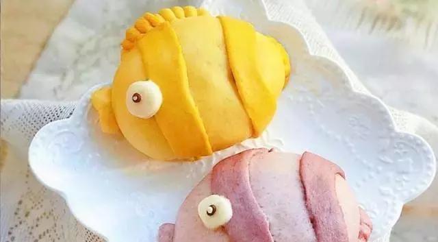 小鱼馒头的100种做法,宝宝彩虹馒头辅食做法