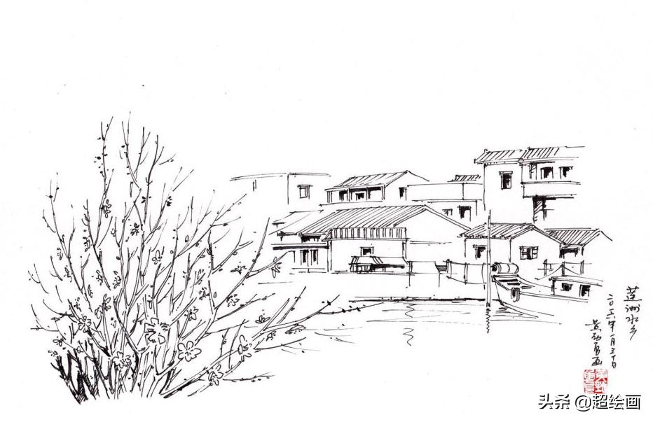 十大顶级钢笔画速写,钢笔速写100幅图片