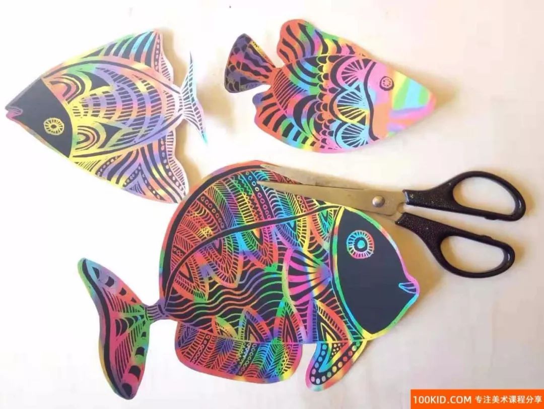 热带鱼怎么画线描图文,彩铅画观赏鱼