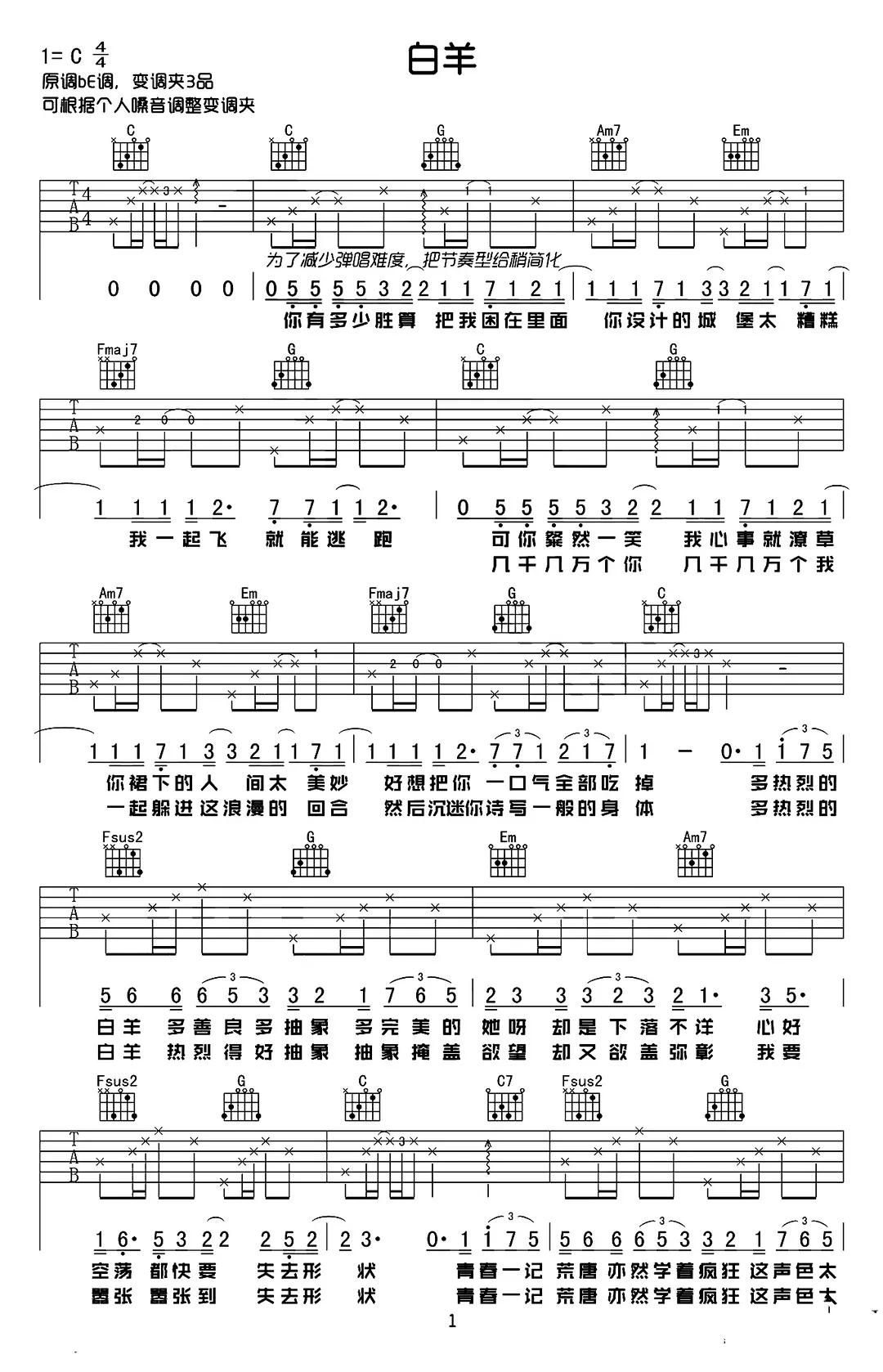 适合初学者的吉他最简单谱子,有哪些适合新手学的吉他曲