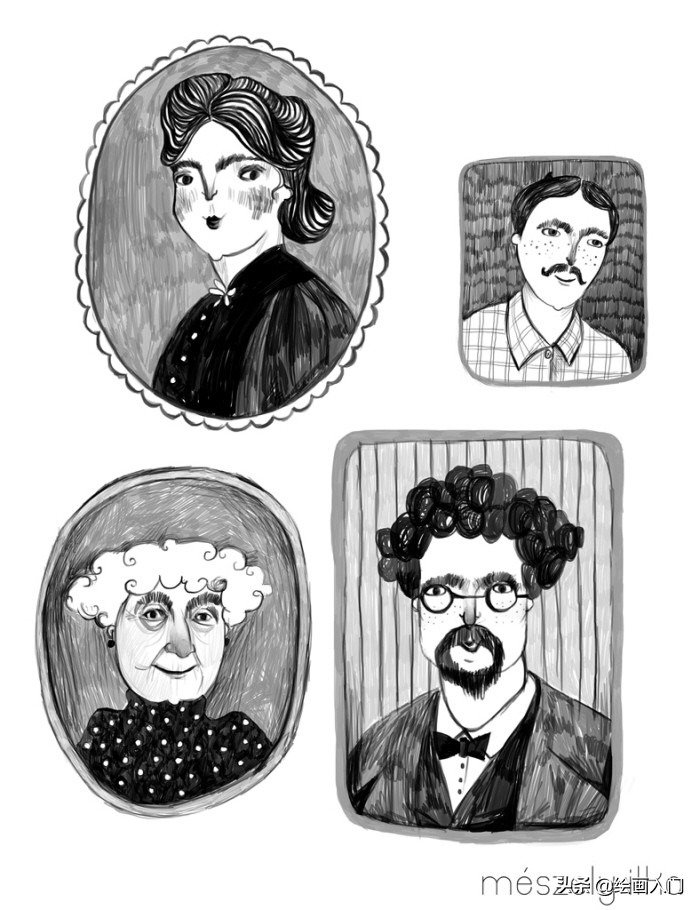 可爱温馨的手绘风插画,色彩鲜艳线条简单的插画