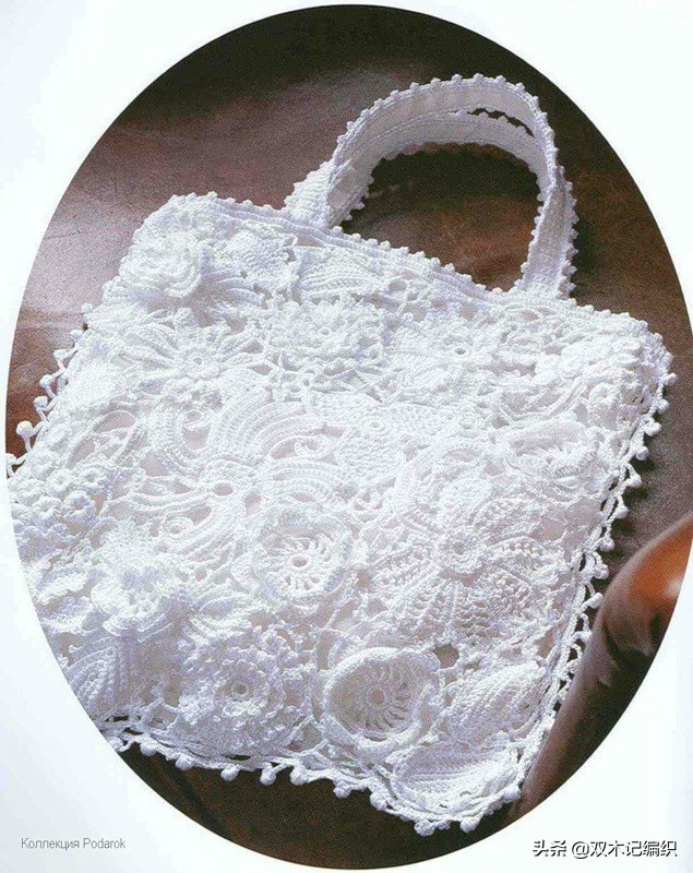 多款漂亮时尚的爱尔兰蕾丝钩花配饰手拿包包，附图解