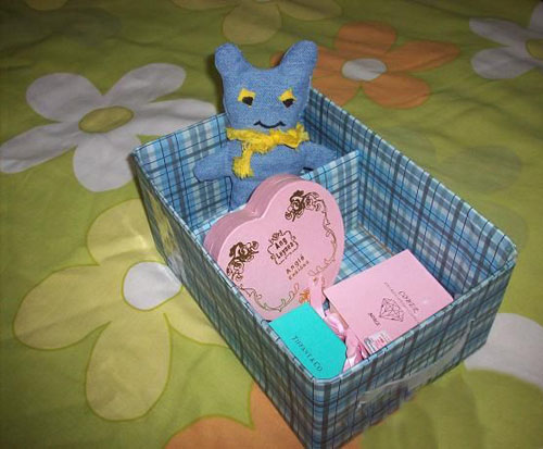 旧物改造用纸箱改造成收纳盒,牛奶盒废物改造玩具收纳盒